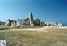 Rückansicht des Tempels Haġar Qim