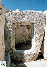 Stein im Tempel Haġar Qim