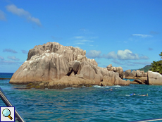 Blick auf einen Teil der Insel St. Pierre, in deren Nähe sich ein schönes Schnorchelrevier befindet