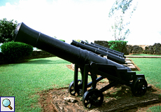Kanonen im Fort James in Plymouth, Tobago