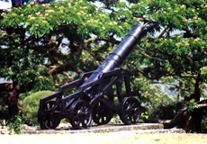 Antike Kanone am Fort King George