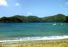 Blick auf Little Tobago und Goat Island