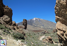 Blick auf den Teide von den Roques de García aus