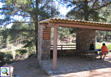 Die Chimoche-Schutzhütte im Waldgebiet bei Aguamansa